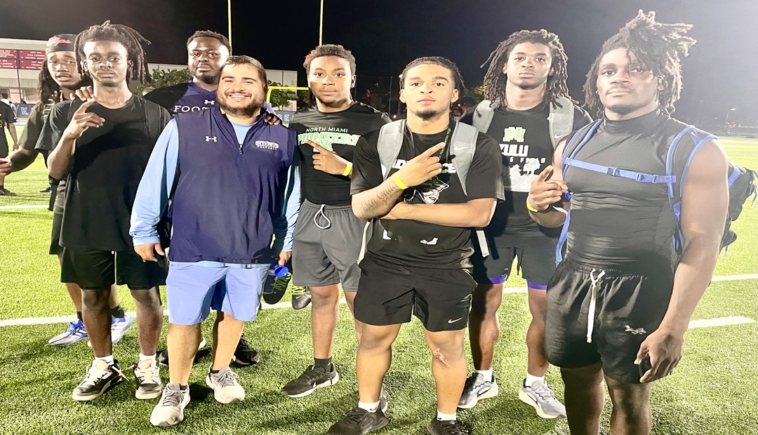 North Miami Players Make Most of Keiser University Football Camp
