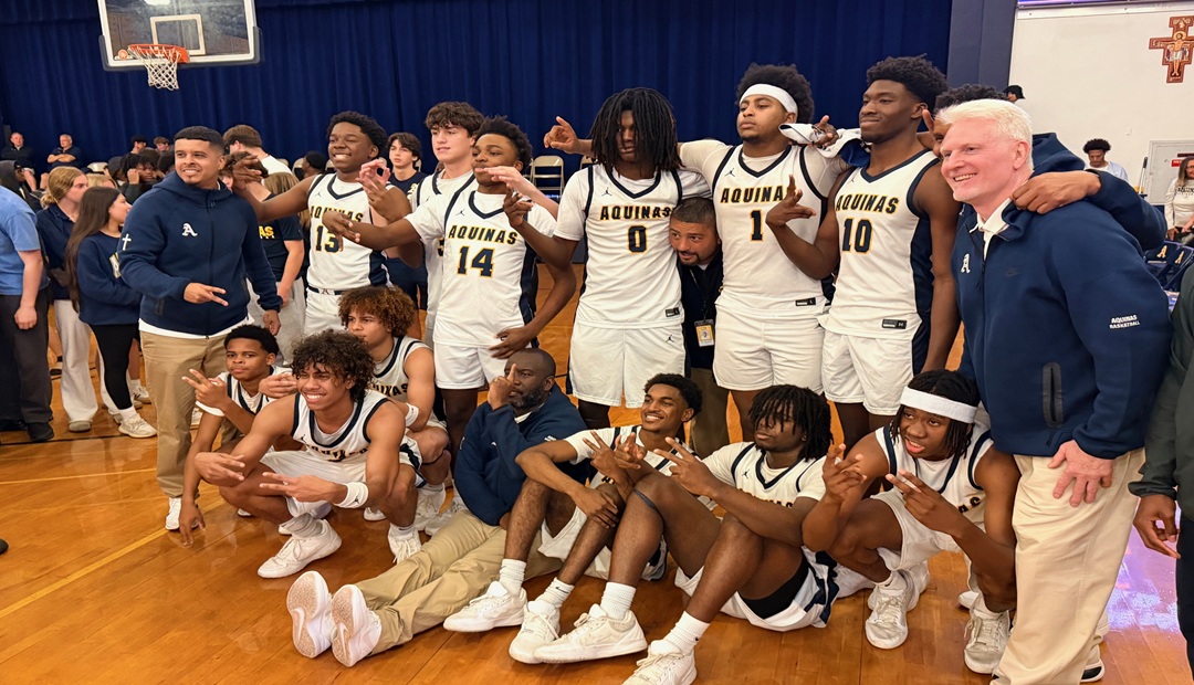 Aquinas Boys’ Hoops Move A Step Closer To Defending 6A Title